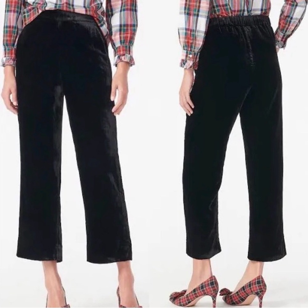 J Crew Pull-On Peyton Pant in Velvet Burgundy Size 10